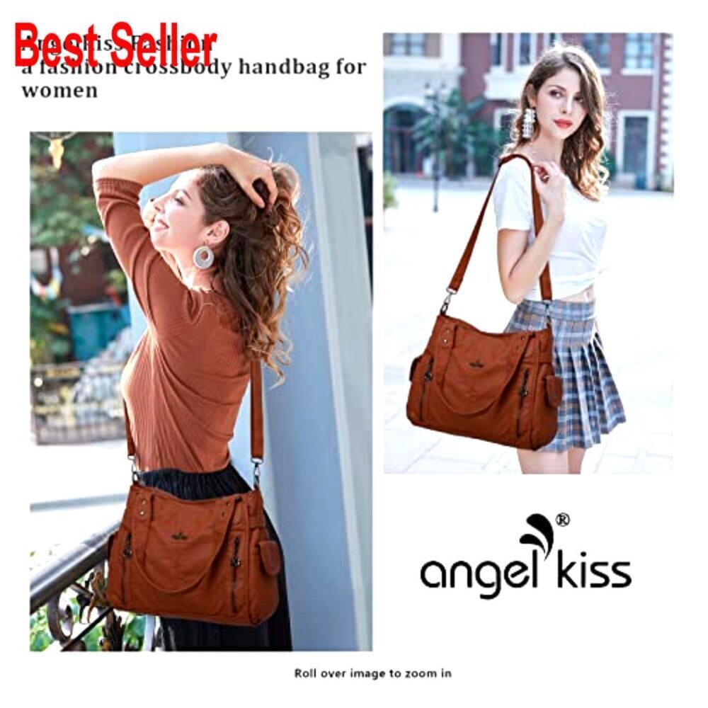 Faux Leather Hobo Handbag with Adjustable Shoulder Strap, Tote - Picture 2 of 7